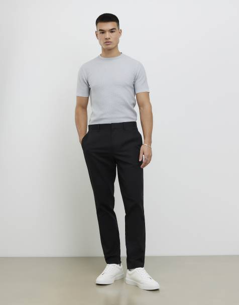 River Island Slim fit chinos in black - view 1