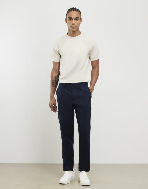 River Island Slim fit chinos in navy - view 1