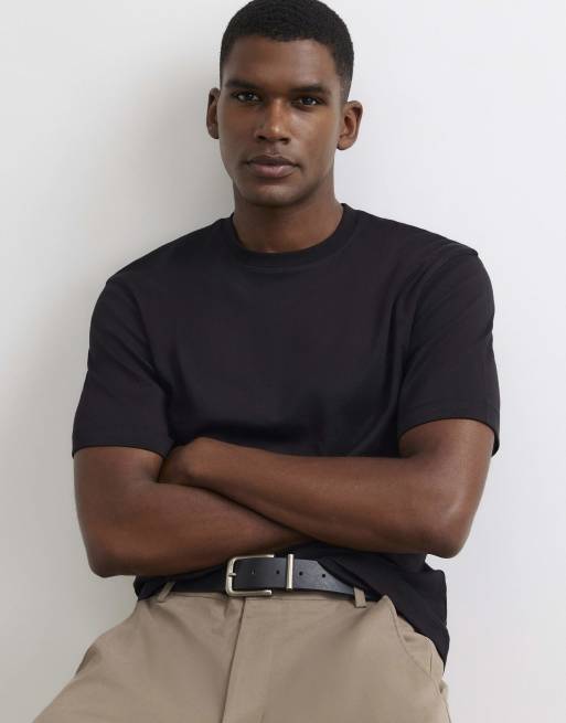 River Island Slim fit cotton crew neck t-shirt in black, 2 of 4