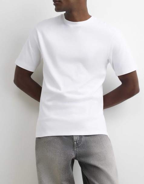 River Island Slim fit cotton crew neck t-shirt in white - view 1