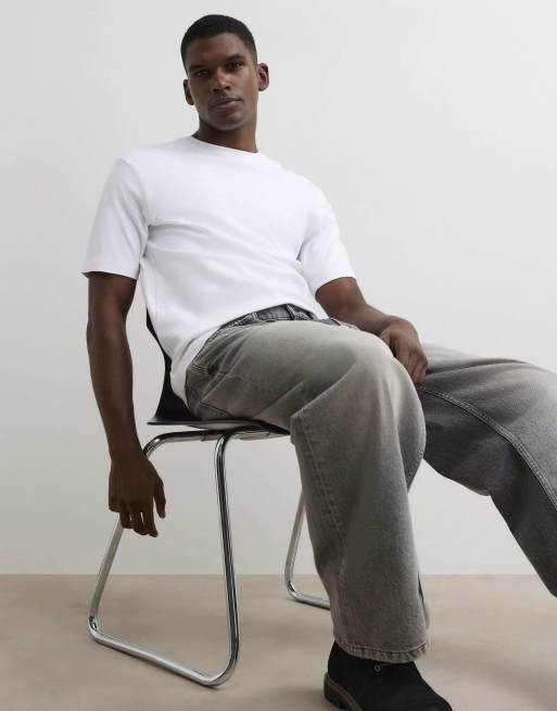 River Island Slim fit cotton crew neck t-shirt in white, 2 of 4