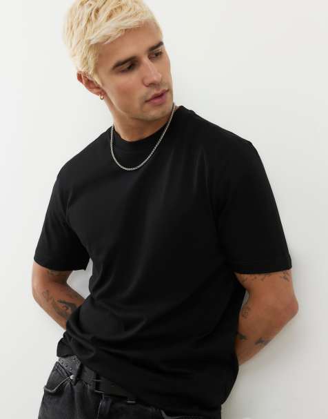 River Island Slim fit crew neck t-shirt 3 pack in black - view 1