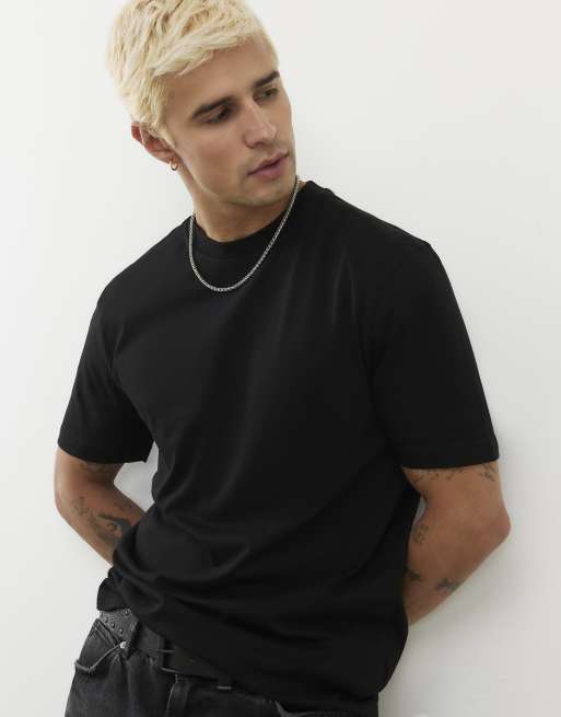 River Island Slim fit crew neck t-shirt 3 pack in black, 2 of 4