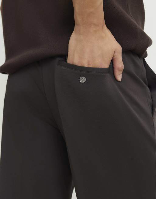River Island Slim fit fine texture trousers in brown - dark, 2 of 4