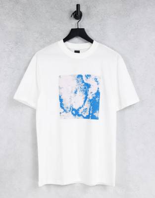 River Island slim fit graphic tshirt in white ASOS