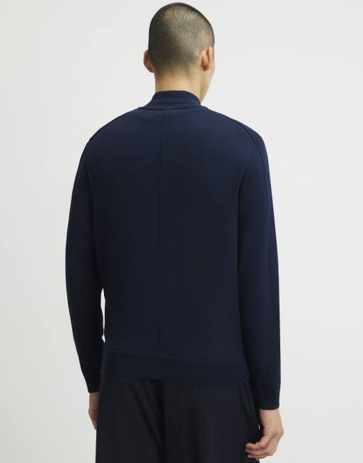 River Island Slim fit half zip jumper in navy, 4 of 4