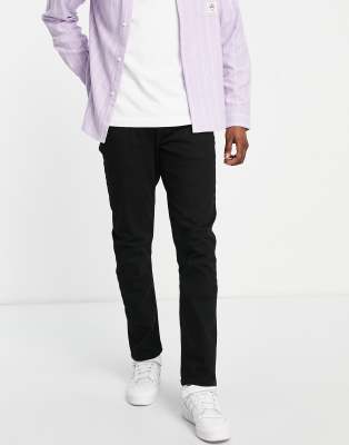 River Island slim fit jeans in black - view 1