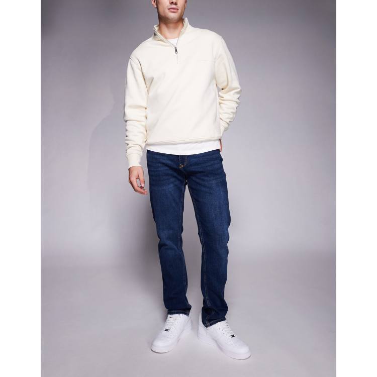 Jeans River Island Arc Leg - Taille 30, Longueur Jambe 30 - Bleu Foncé Délavé - Homme - Occasion Très Bon état
