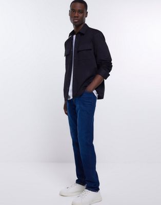 River Island Slim fit jeans in denim - ASOS Price Checker