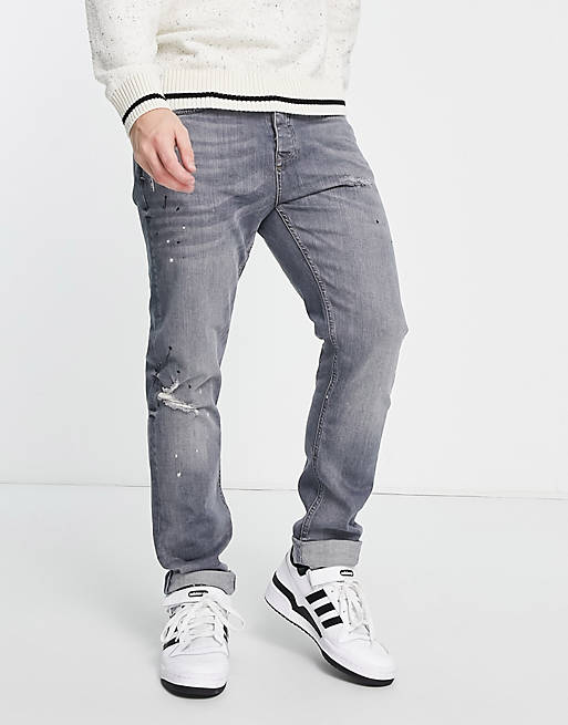 River Island - Slim fit jeans in middenblauw 