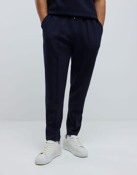 River Island Slim fit joggers in navy - view 1