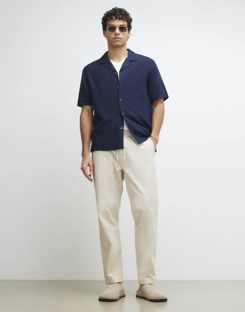 River Island – Slim-Fit-Jogginghose in Cremeweiß-Ecru - view 1
