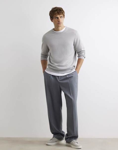 River Island Slim fit long sleeve jumper set in grey - view 1