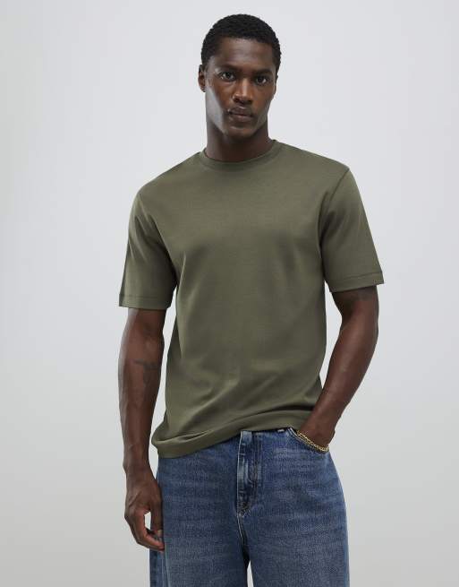 River Island Slim fit pack of 4 t-shirts in blue green pink & brown, 2 of 4
