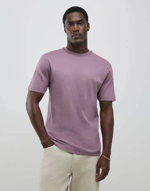 River Island Slim fit pack of 4 t-shirts in blue green pink & brown, 3 of 4