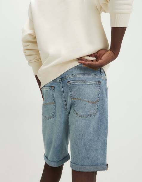 River Island Slim fit ripped denim shorts in denim - light - view 1