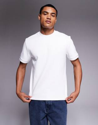 slim fit scuba t-shirt in white