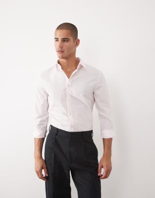River Island Slim Fit Shirt In Black