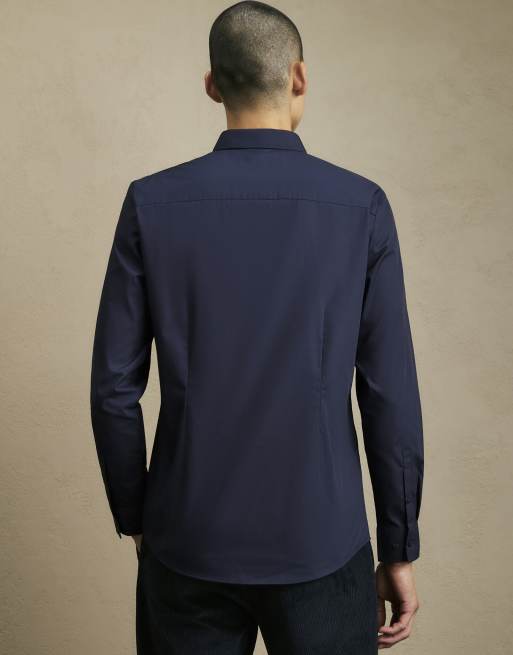 River Island Slim fit shirt in navy, 4 of 4