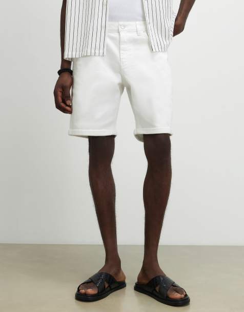 River Island Slim fit shorts in white - view 1