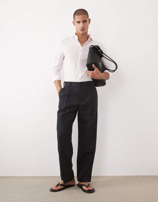 River Island slim fit skjorte i lyserød, 2 af 5