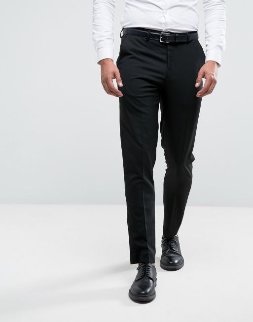 River Island slim fit smart trousers in black ASOS