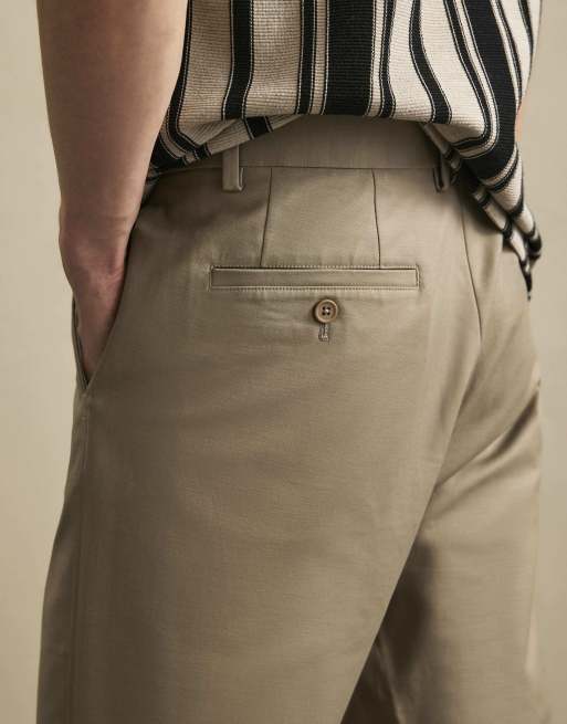 River Island Slim fit stretch chino trousers in beige, 2 of 4