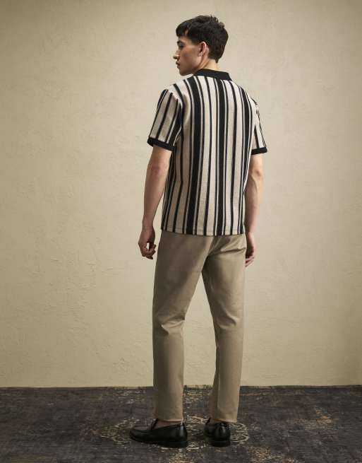 River Island Slim fit stretch chino trousers in beige, 4 of 4