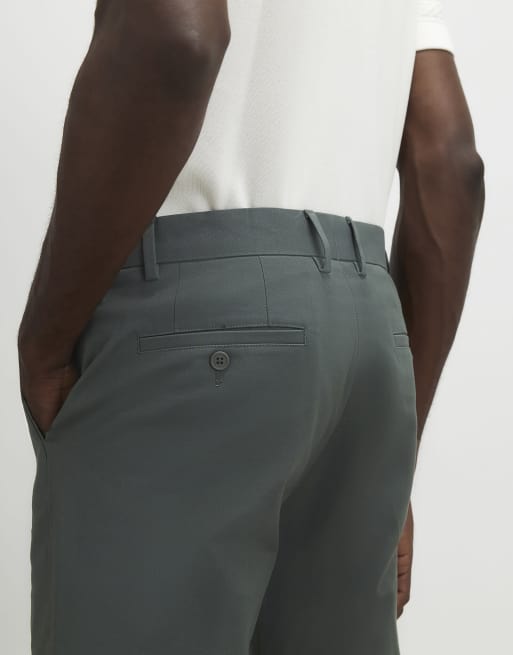 River Island Slim fit stretch chino trousers in khaki, 2 of 4