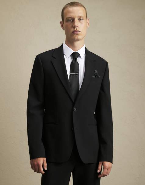 River Island Slim fit suit jacket in black - view 1