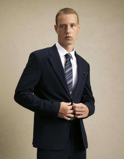 River Island Slim fit suit jacket in navy - view 1