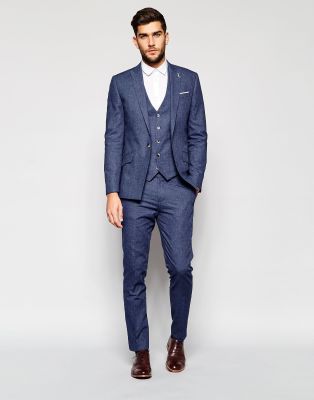 river island blue suit