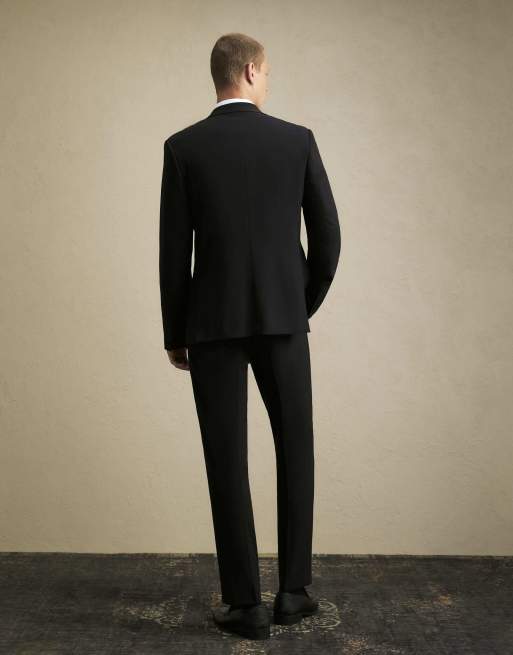 River Island Slim fit tailored suit trousers in black, 4 of 4