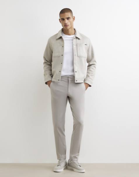 River Island Slim fit texture trousers in grey - view 1