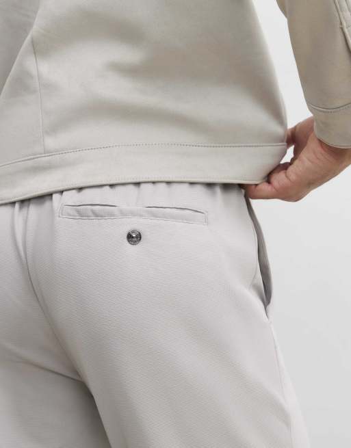 River Island Slim fit texture trousers in grey, 2 of 4