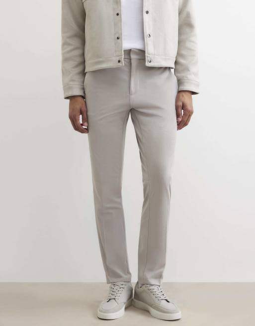 River Island Slim fit texture trousers in grey, 3 of 4