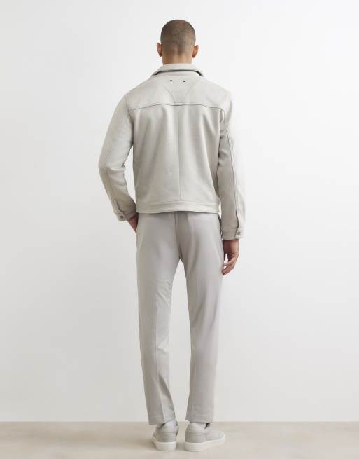 River Island Slim fit texture trousers in grey, 4 of 4