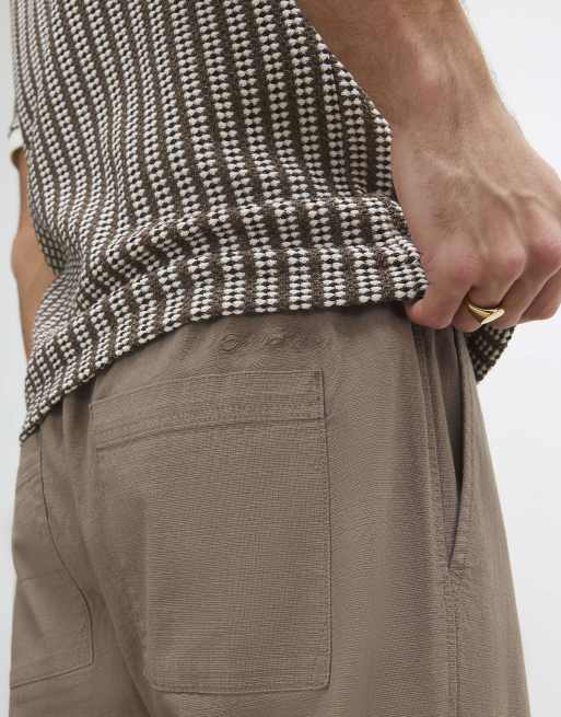 River Island Slim fit trackies in light brown, 3 of 4