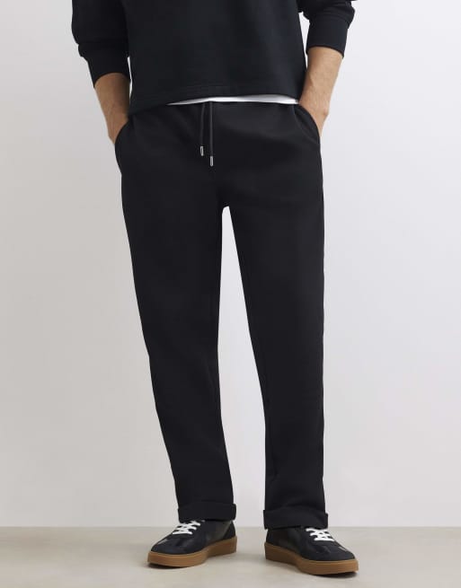 River Island Slim fit turn up hem joggers in black, 3 of 4