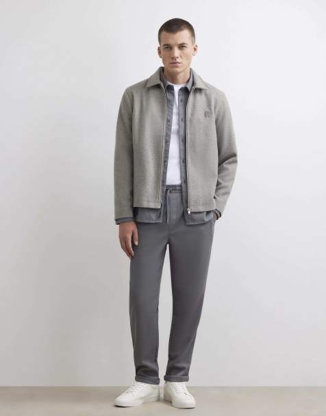 River Island Slim fit turn up hem joggers in grey - dark - view 1