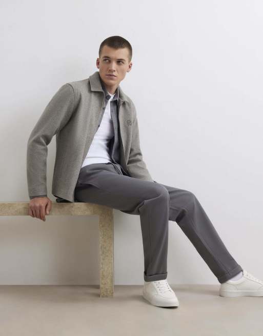 River Island Slim fit turn up hem joggers in grey - dark, 2 of 4