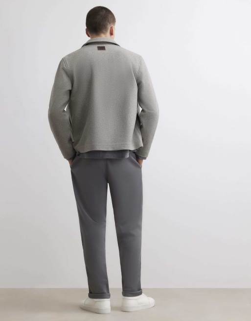 River Island Slim fit turn up hem joggers in grey - dark, 4 of 4
