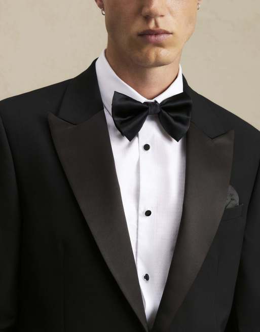 River Island Slim fit tuxedo jacket in black, 2 of 4