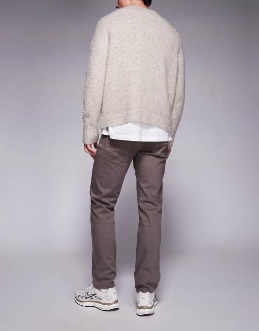 River Island slim fit washed jeans in brown, 2 of 5