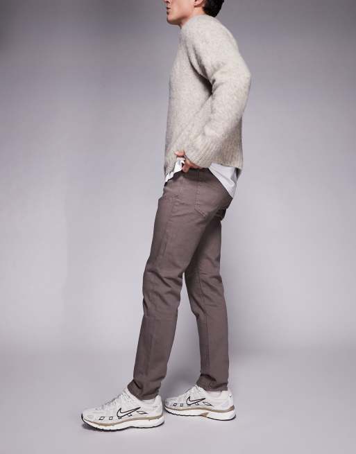 River Island slim fit washed jeans in brown, 3 of 5