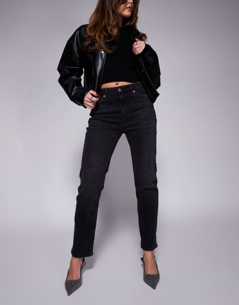 River Island slim jean in black - view 1