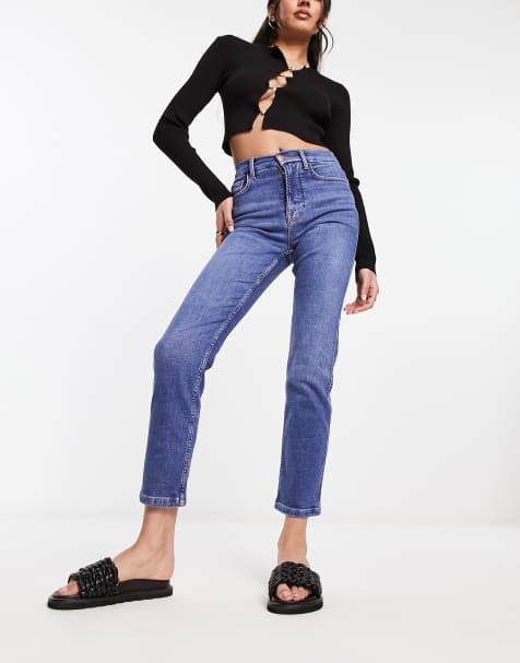 River Island slim jean in medium blue denim - view 1