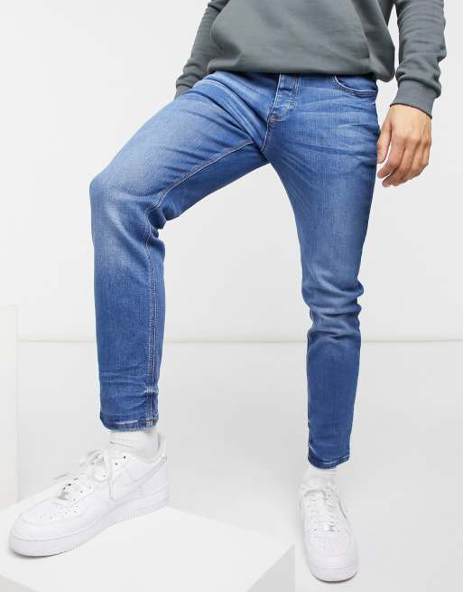 River Island slim jeans in dark wash blue