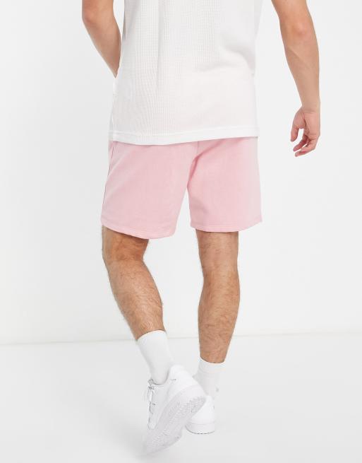 River Island slim jersey shorts in pink heather