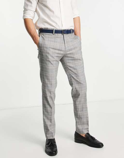 Pantalon gris cuadros new arrivals